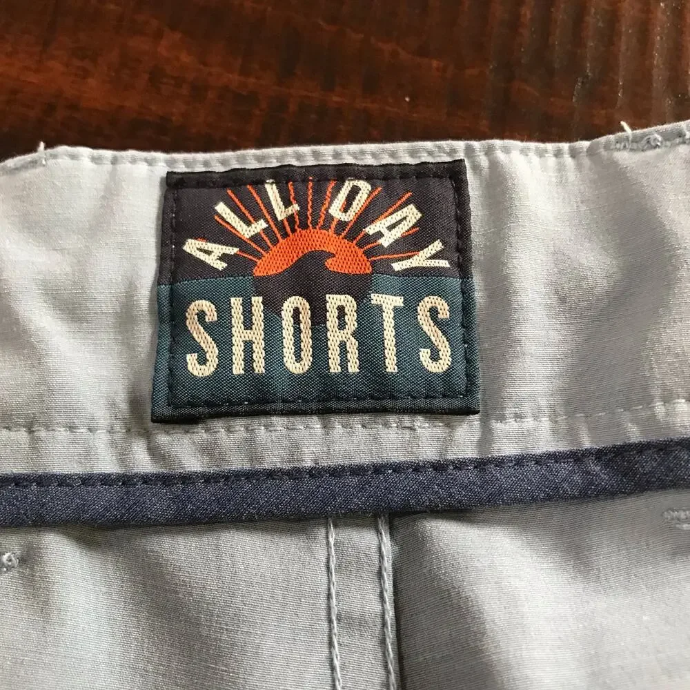 Faherty Brand All Day Shorts Weathered Blue Size 40 EUC Beach Cruise Vacation
